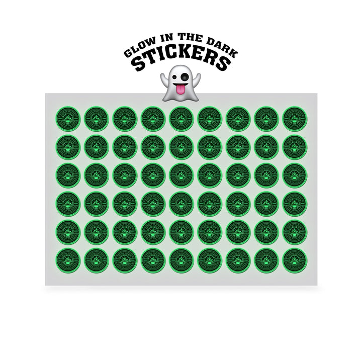 1.5" Custom Printed Glow in the Dark Stickers