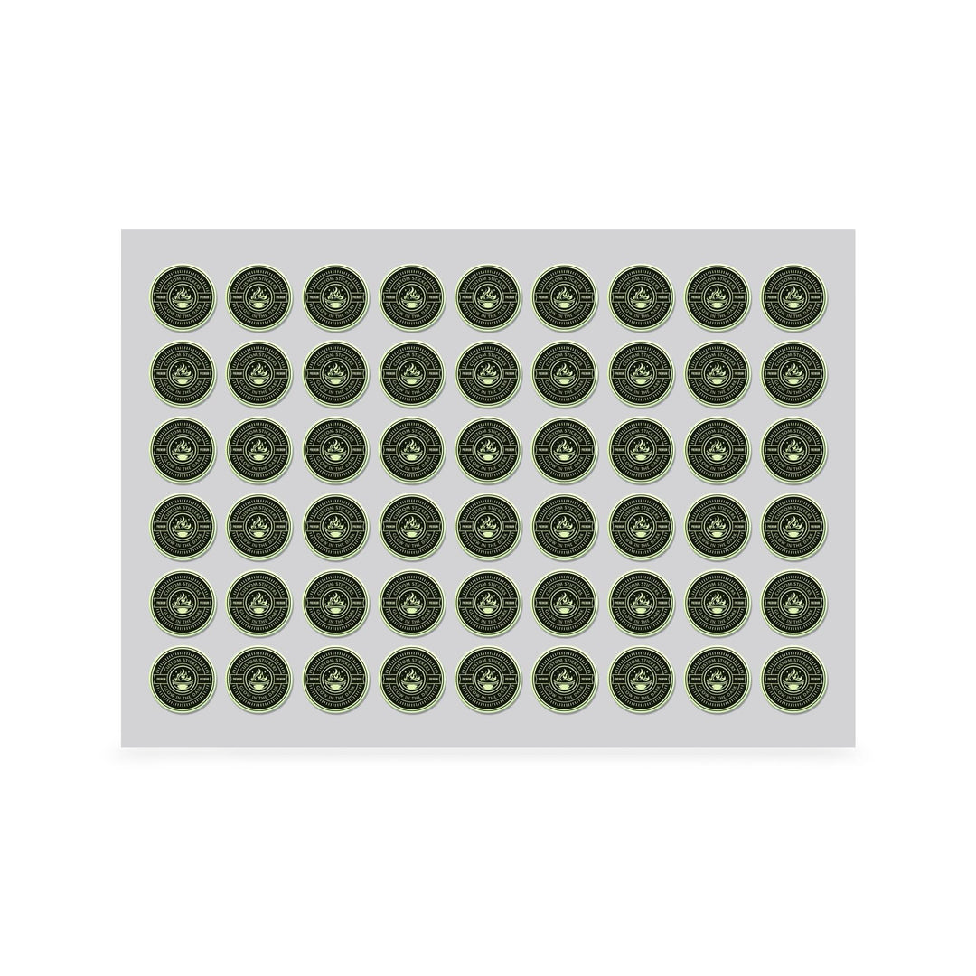1.5" Custom Printed Glow in the Dark Stickers