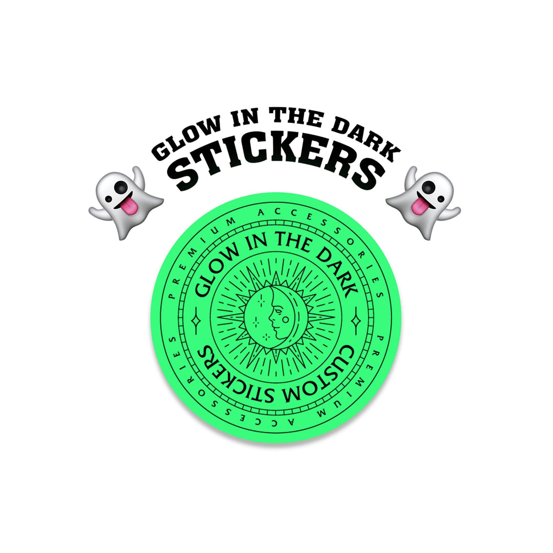 1" Custom Printed Glow in the Dark Stickers