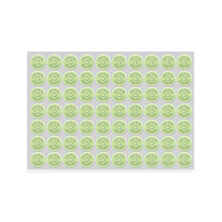 1" Custom Printed Glow in the Dark Stickers