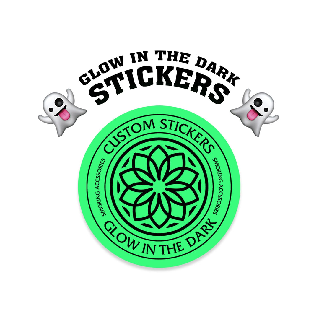 2" Custom Printed Glow in the Dark Stickers