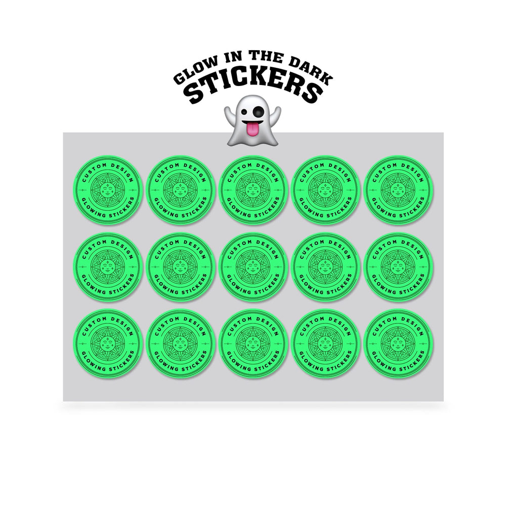 3" Custom Printed Glow in the Dark Stickers