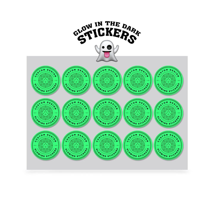 3" Custom Printed Glow in the Dark Stickers