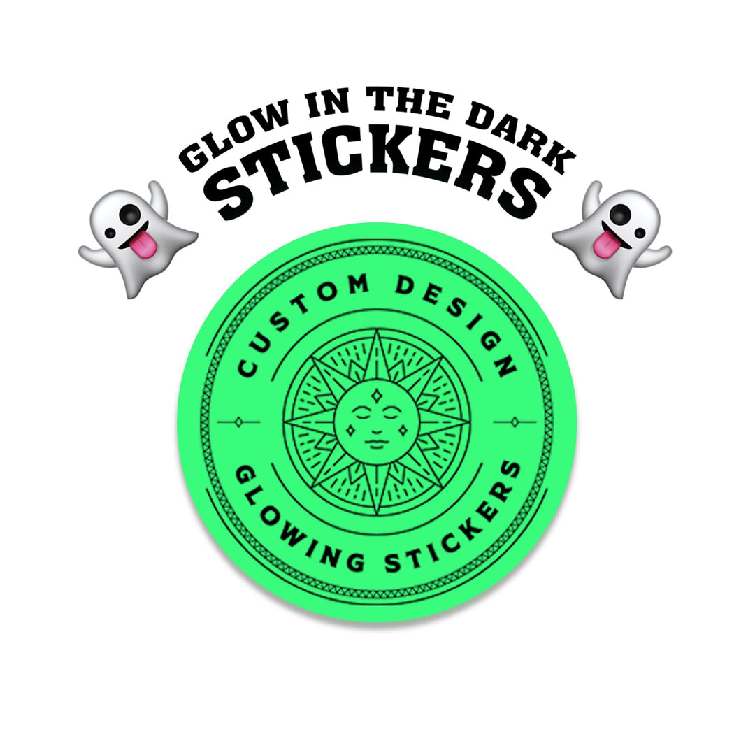 3" Custom Printed Glow in the Dark Stickers