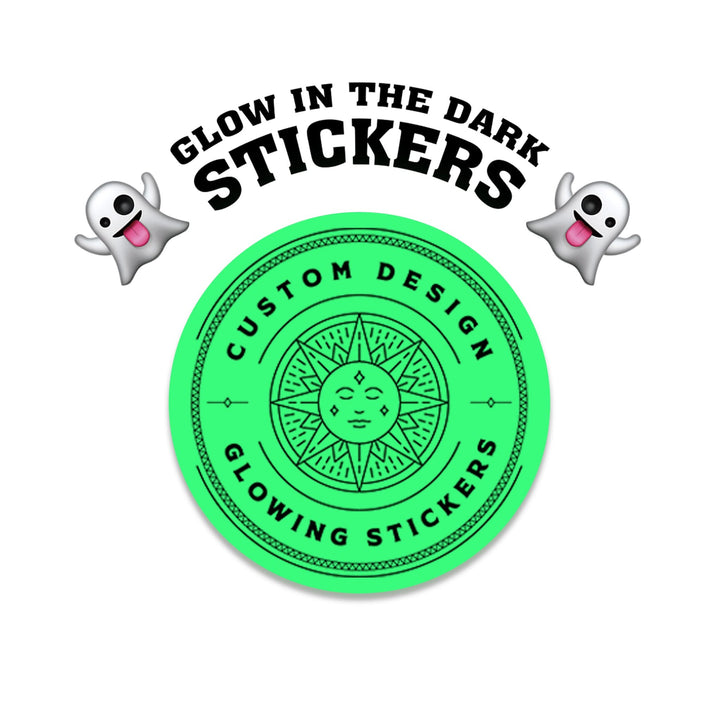 3" Custom Printed Glow in the Dark Stickers