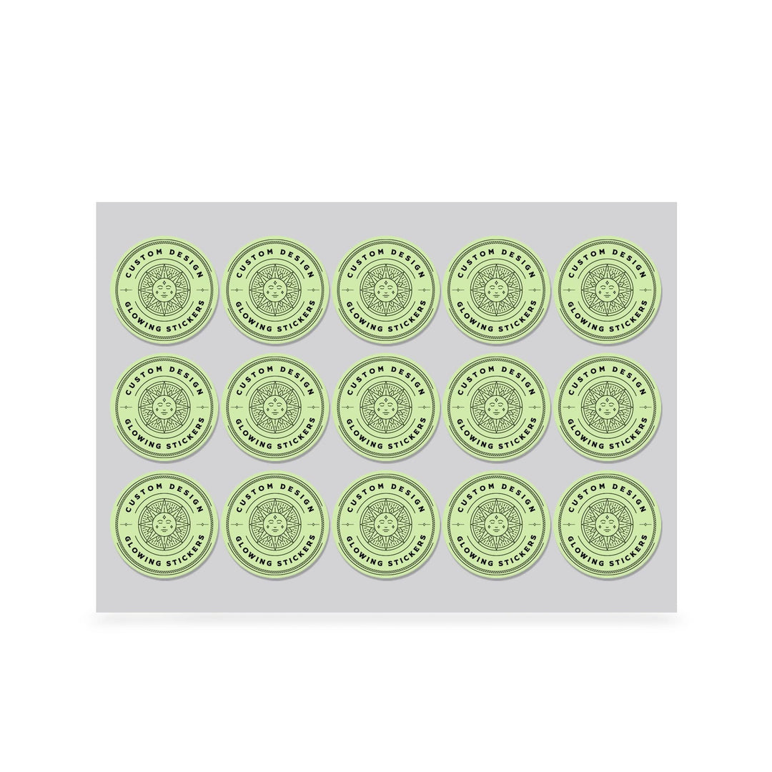 3" Custom Printed Glow in the Dark Stickers