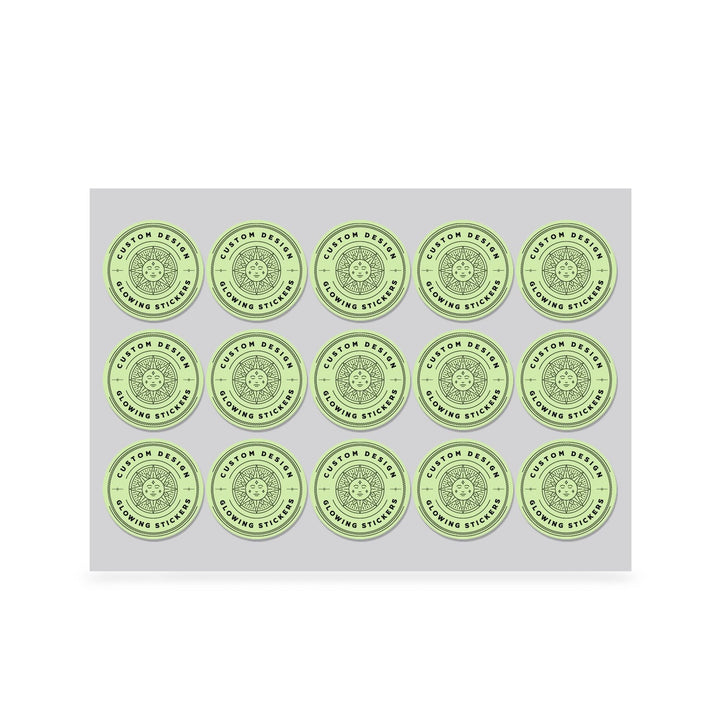 3" Custom Printed Glow in the Dark Stickers