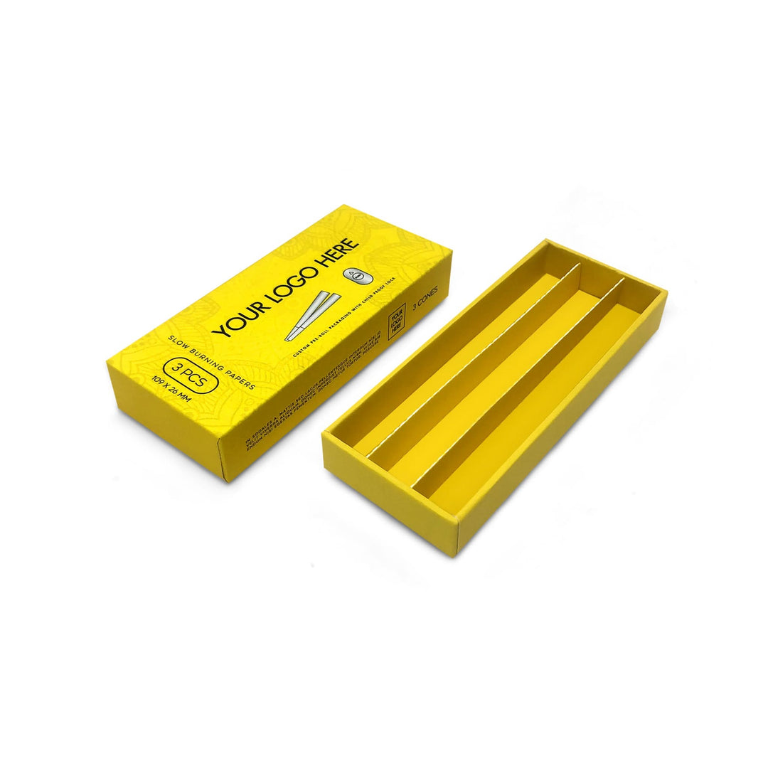 Custom Pre Rolled Turned Edge Box 3PK King Size