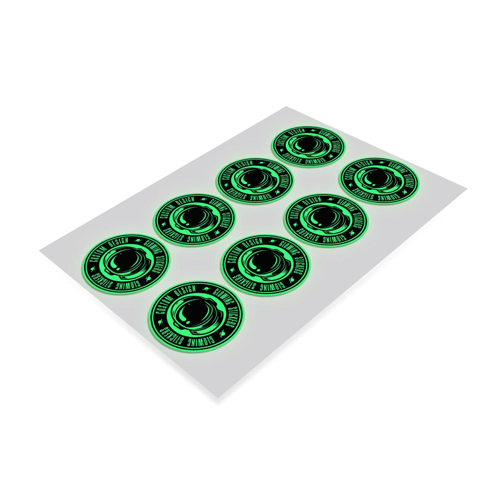4" Custom Printed Glow in the Dark Stickers