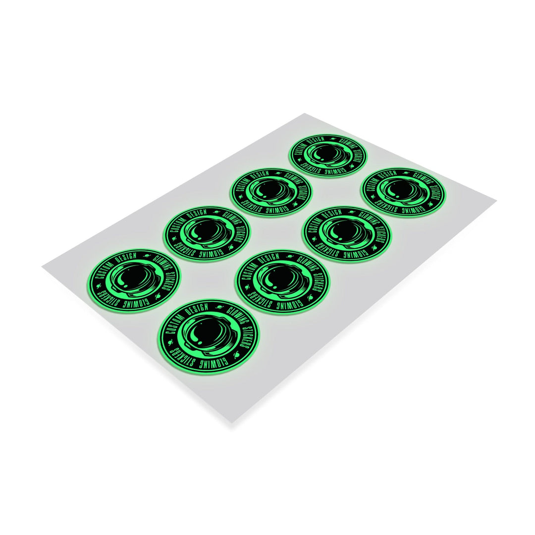 4" Custom Printed Glow in the Dark Stickers