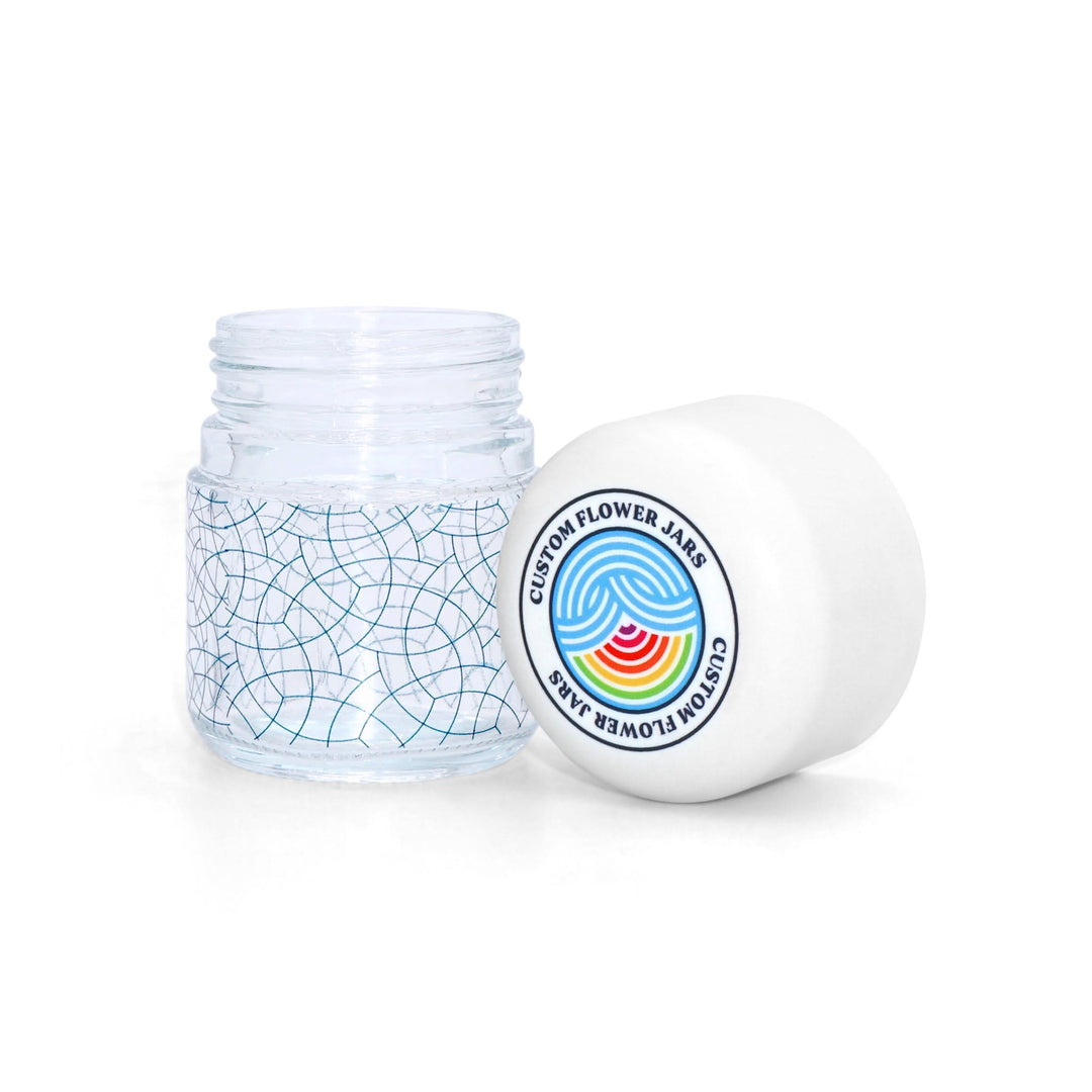 Custom Flower Glass Jars (Curved Lid)