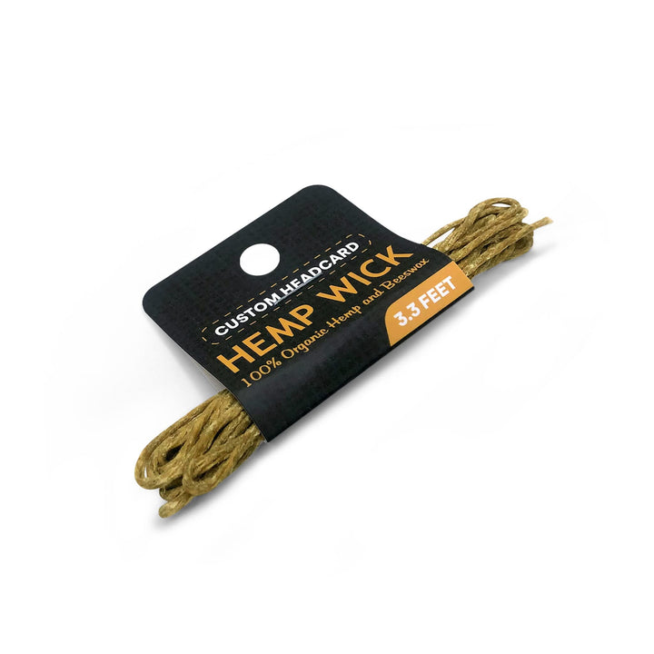 Custom Organic Hemp Beeswax Wick In Header Card Packaging