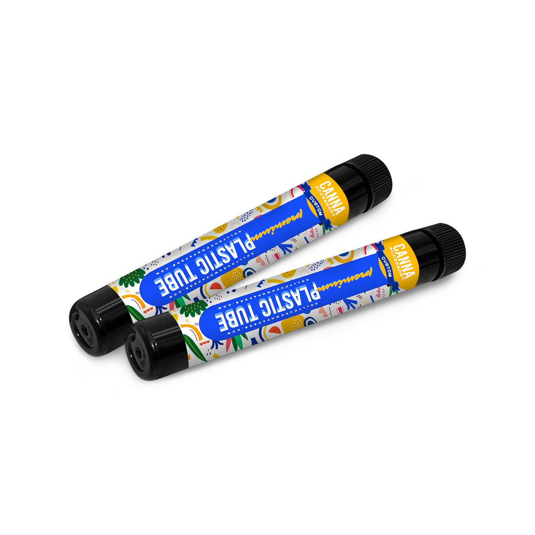 Custom Pre rolled Cone Plastic Tube Stickers