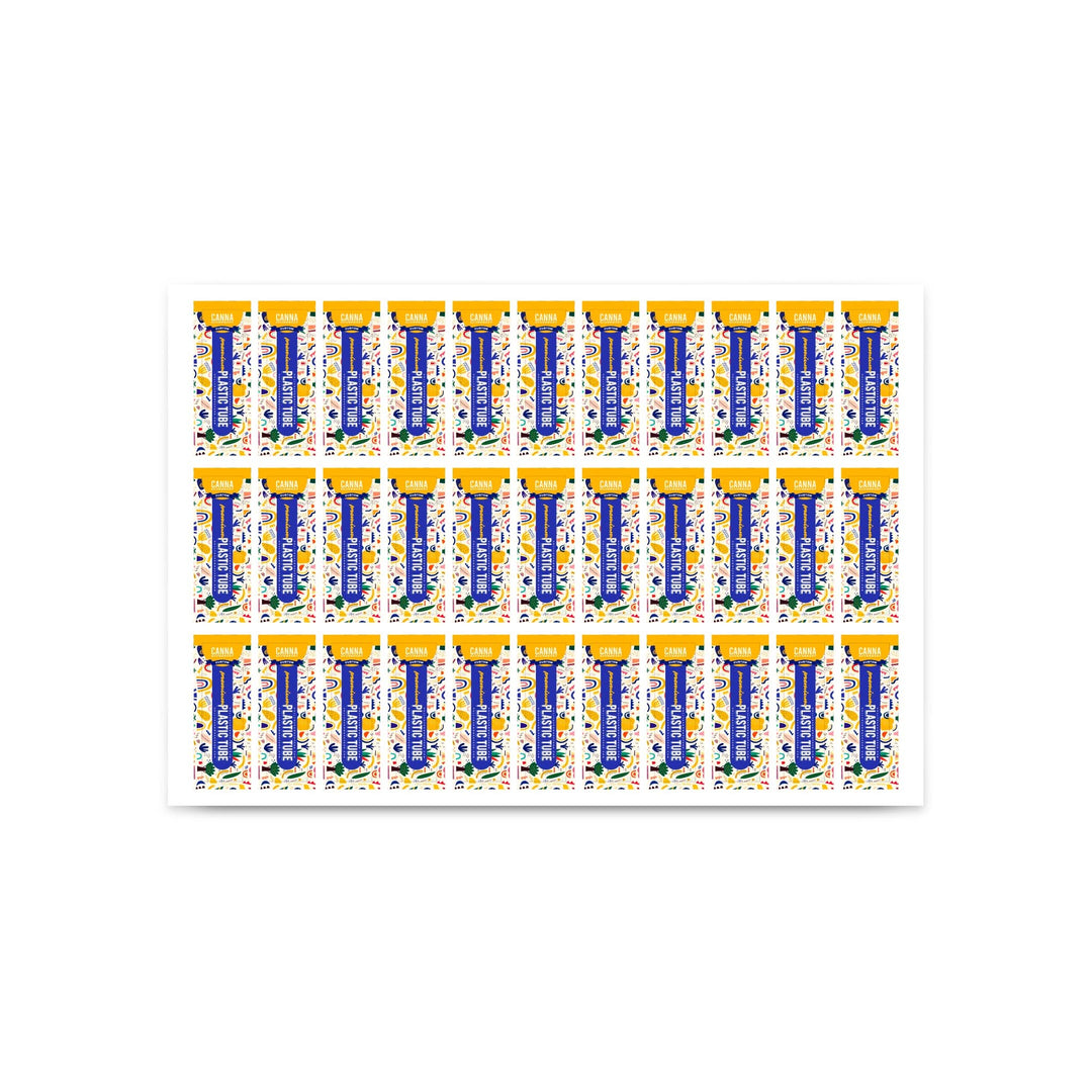 Custom Pre rolled Cone Plastic Tube Stickers