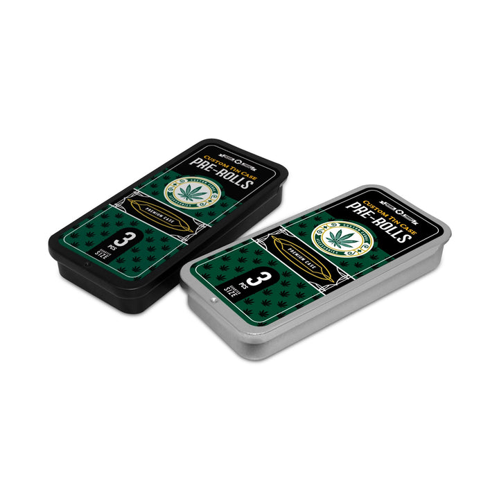Custom Pre Rolled Cone Tin Case 3PK in Quarter Size