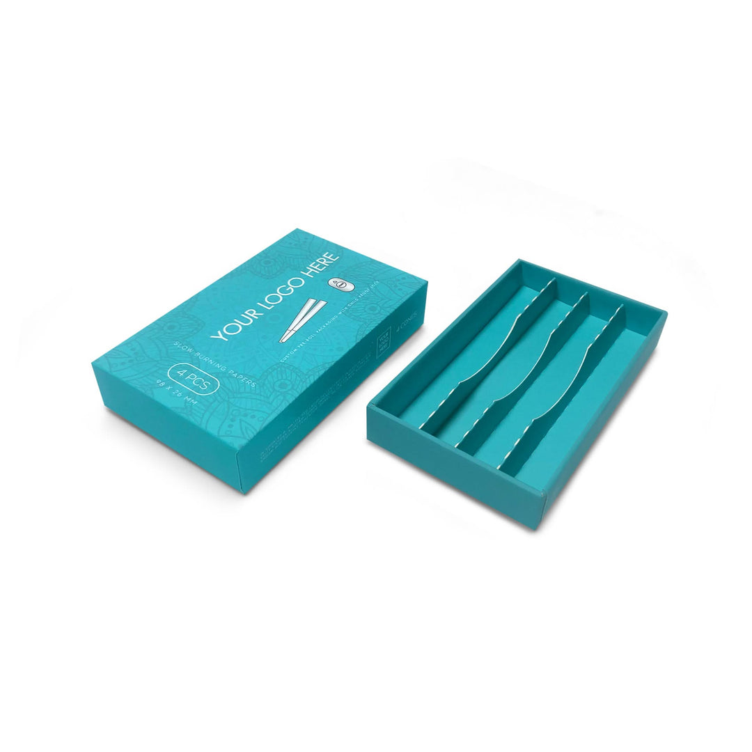 Custom Pre Rolled Turned Edge Box 4PK 98 Size