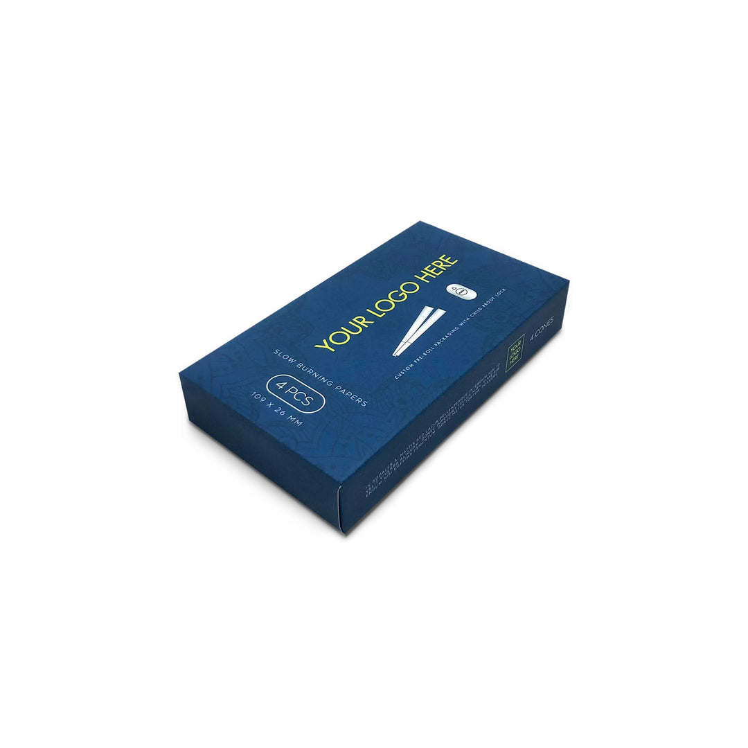 Custom Pre Rolled Turned Edge Box 4PK King Size