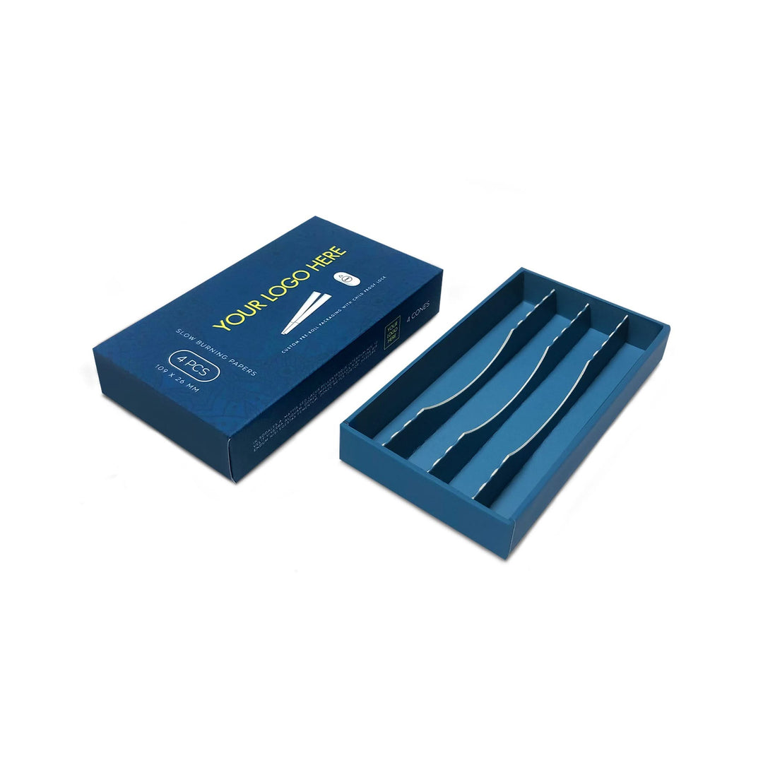 Custom Pre Rolled Turned Edge Box 4PK King Size