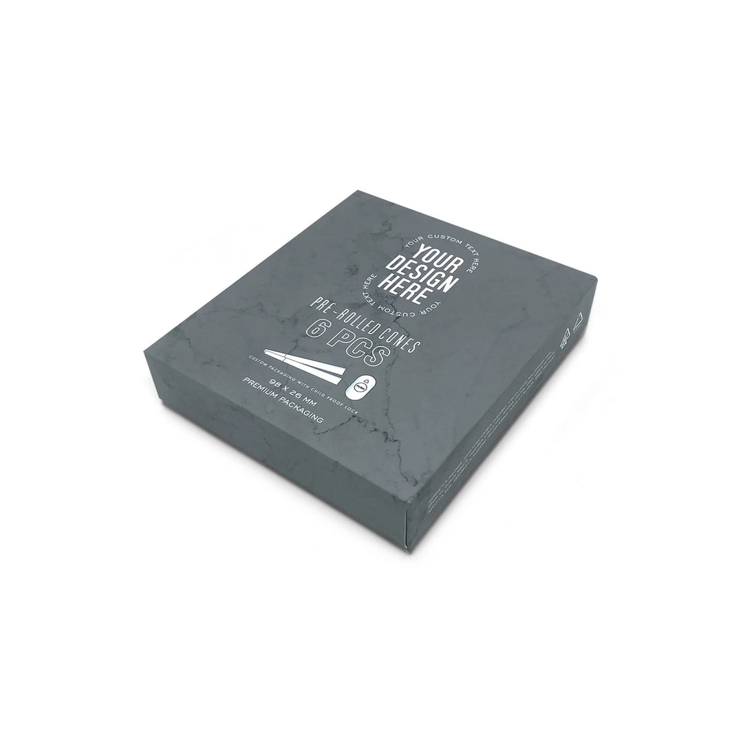 Custom Pre Rolled Turned Edge Box 6PK 98 Size