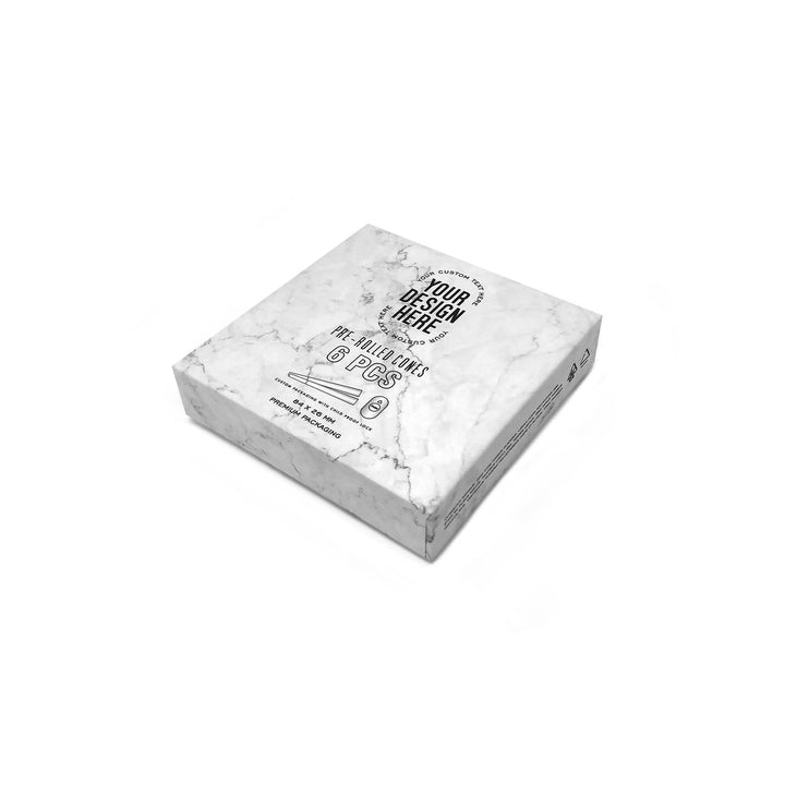 Custom Pre Rolled Turned Edge Box 6PK Quarter Size