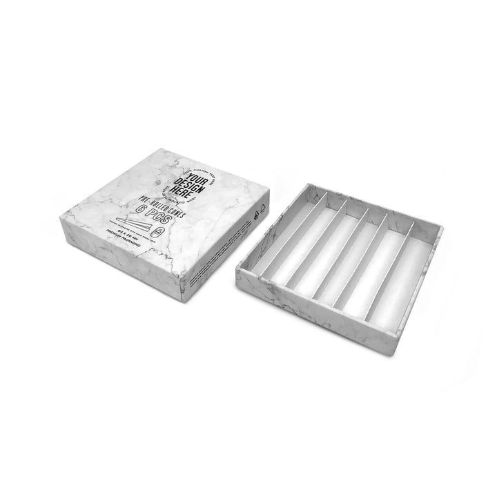 Custom Pre Rolled Turned Edge Box 6PK Quarter Size