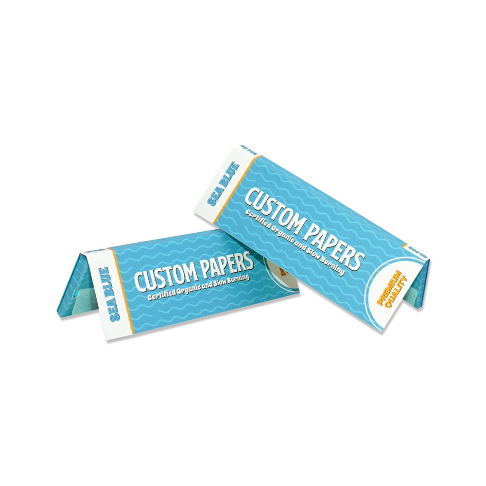 Custom Sea Blue Rolling Paper π