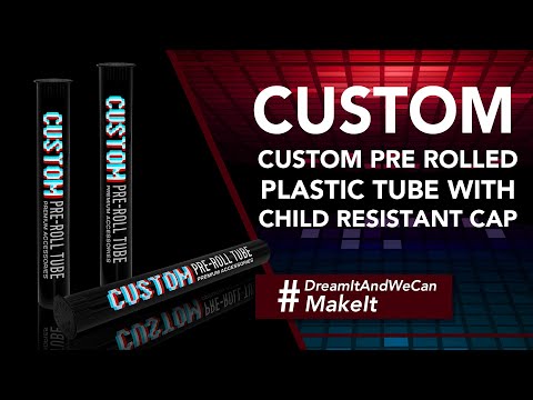 Custom Pre Rolled Plastic Tube With Child Resistant Cap