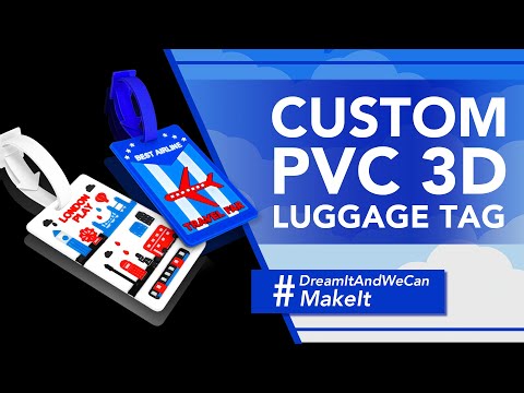 Custom PVC 3D Luggage Tag