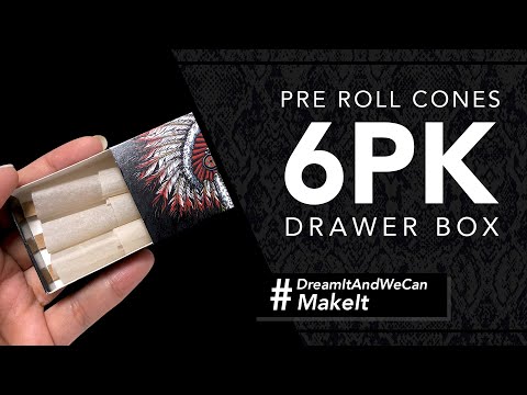 Custom Pre Rolled Cones in Drawer Chest Format (6CT)
