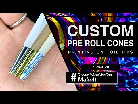 Custom Pre Rolled Cones Printing on 26MM Foil Tips in Tower Box Packaging (1000CT)