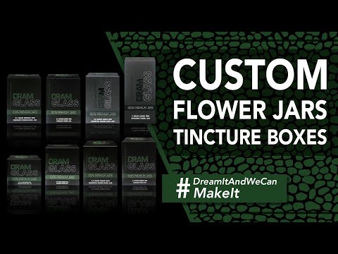 Custom Flower Jars Tincture Boxes