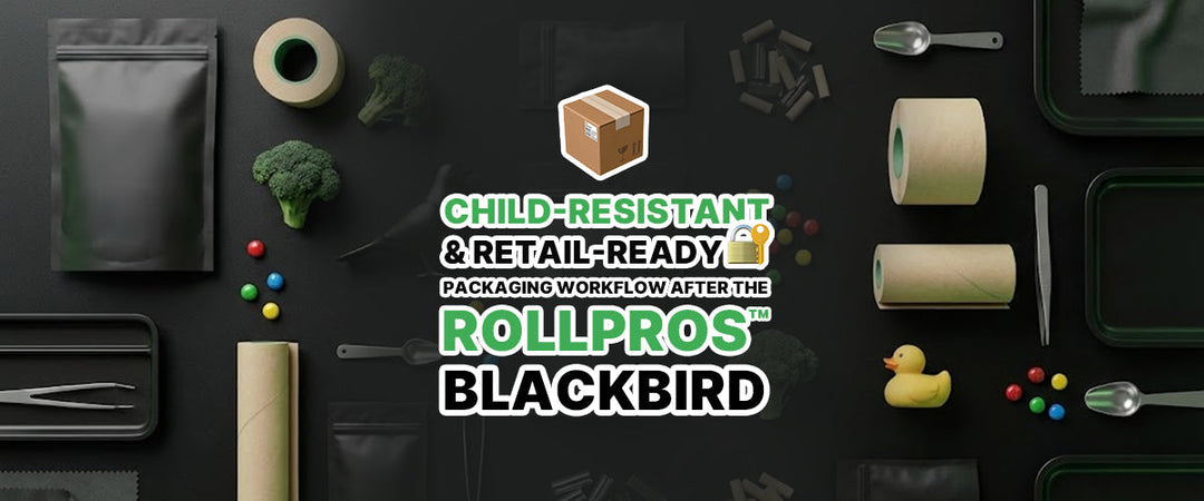 📦 Child-Resistant & Retail-Ready 🔐 Packaging Workflow After the RollPros™ Blackbird