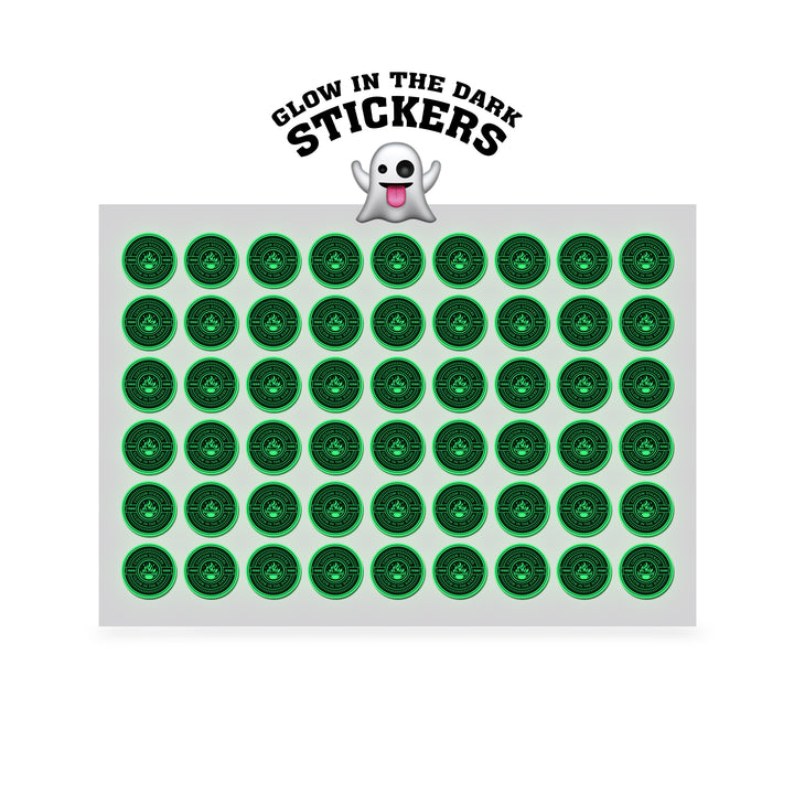 1.5" Custom Printed Glow in the Dark Stickers