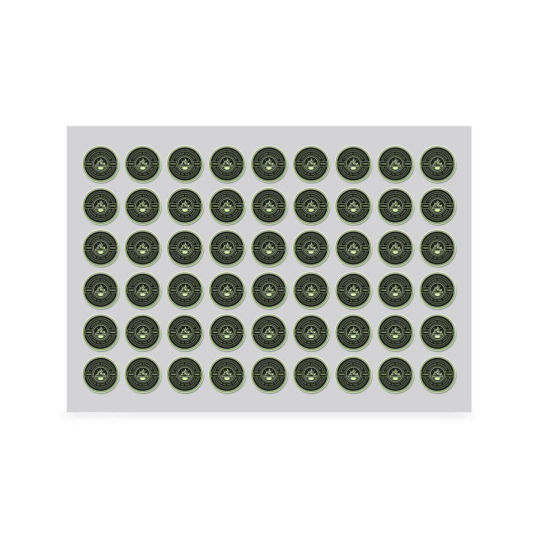 1.5" Custom Printed Glow in the Dark Stickers