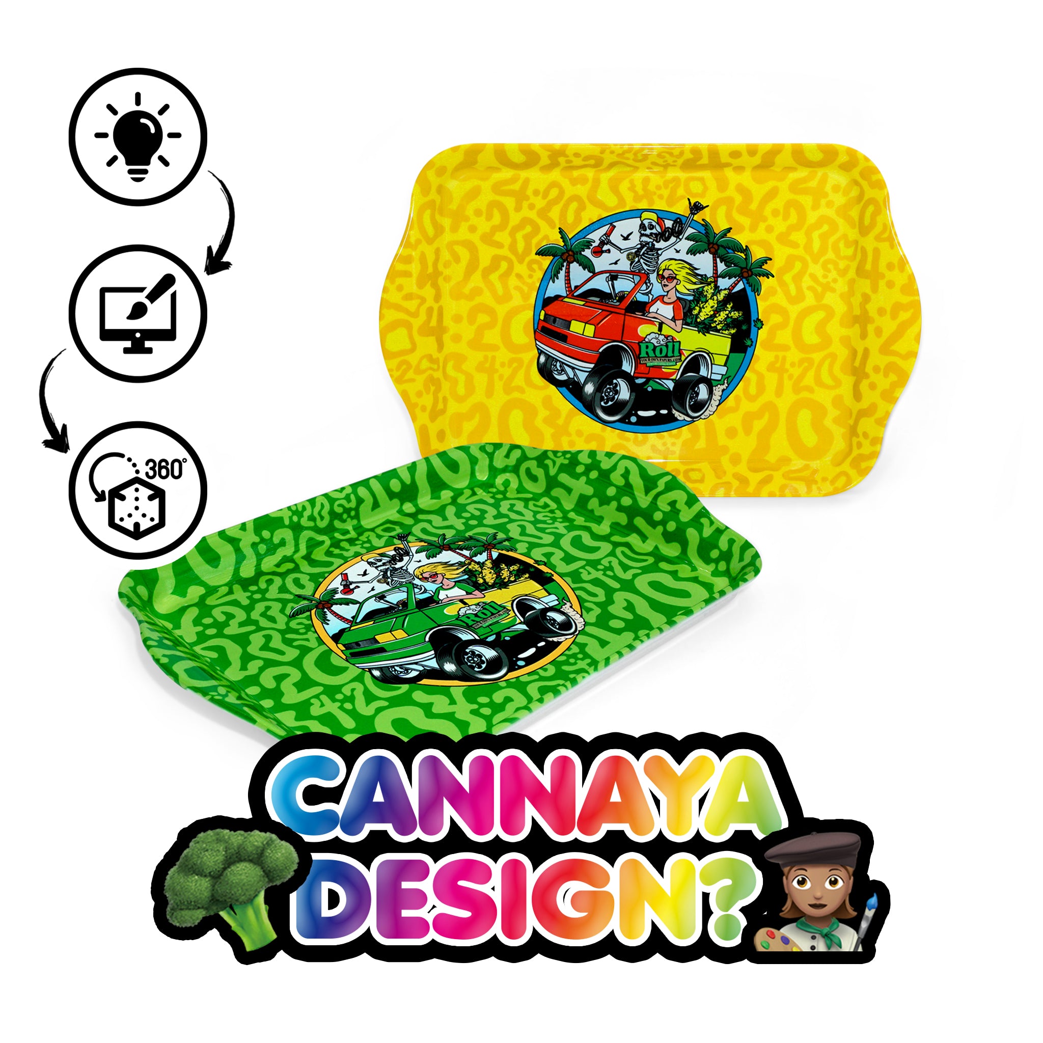 🥦 CANNAYA DESIGN? 👩‍🎨 - Custom LOW MINIMUM Rolling Tray 😱