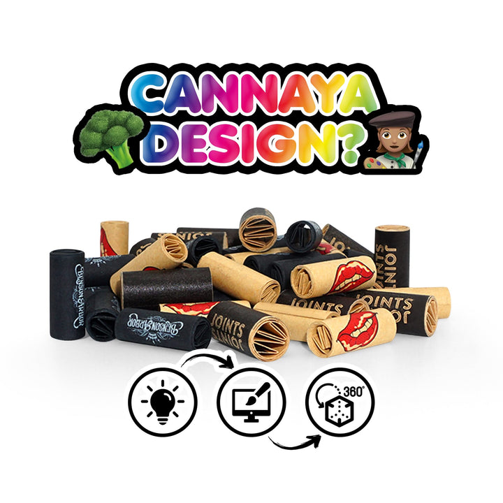 🥦 CANNAYA DESIGN? 👩‍🎨 - W Shaped Pre Rolled CUSTOM PRINTED Crutch Tip in Bulk Packaging 7mm