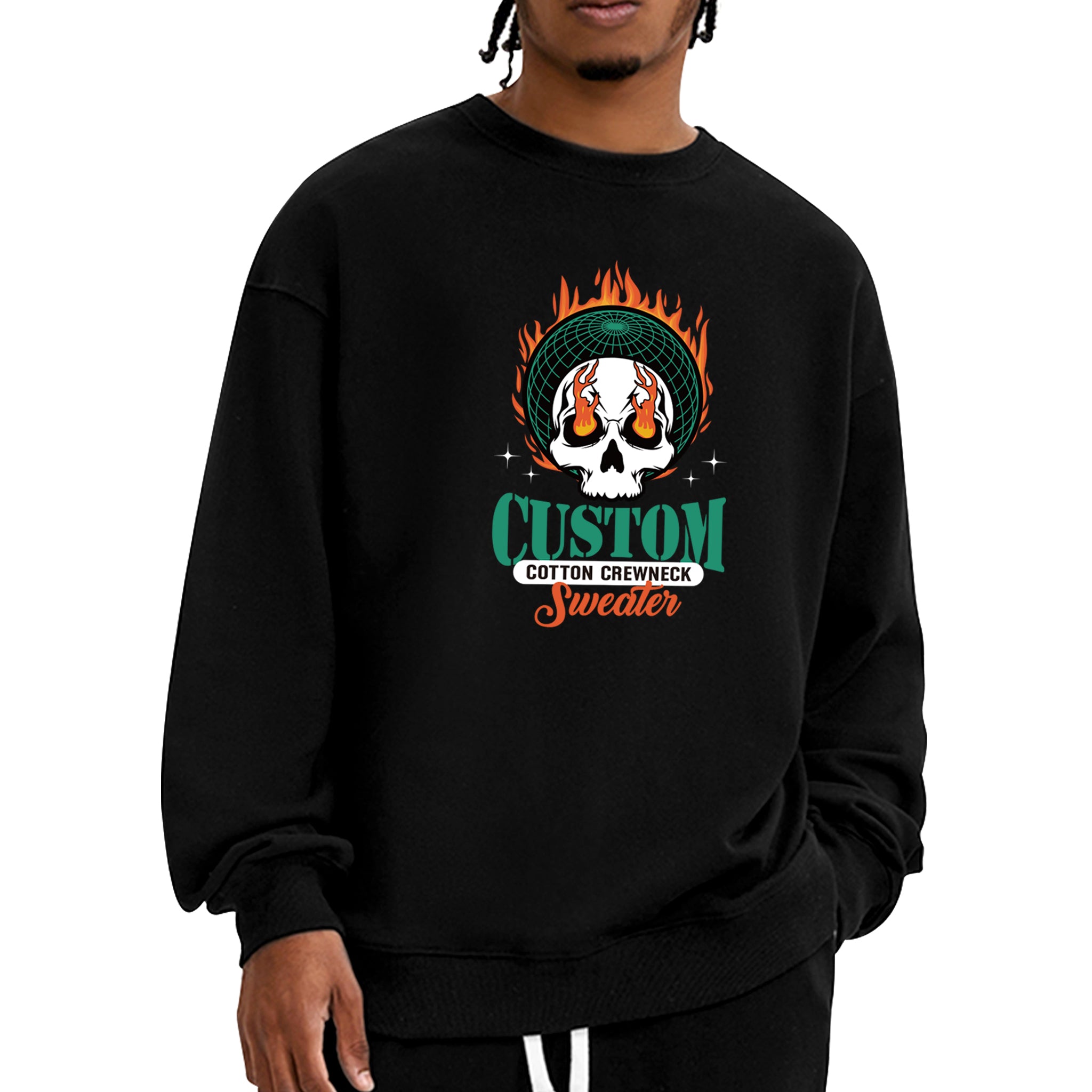 Custom Cotton Crewneck Sweater