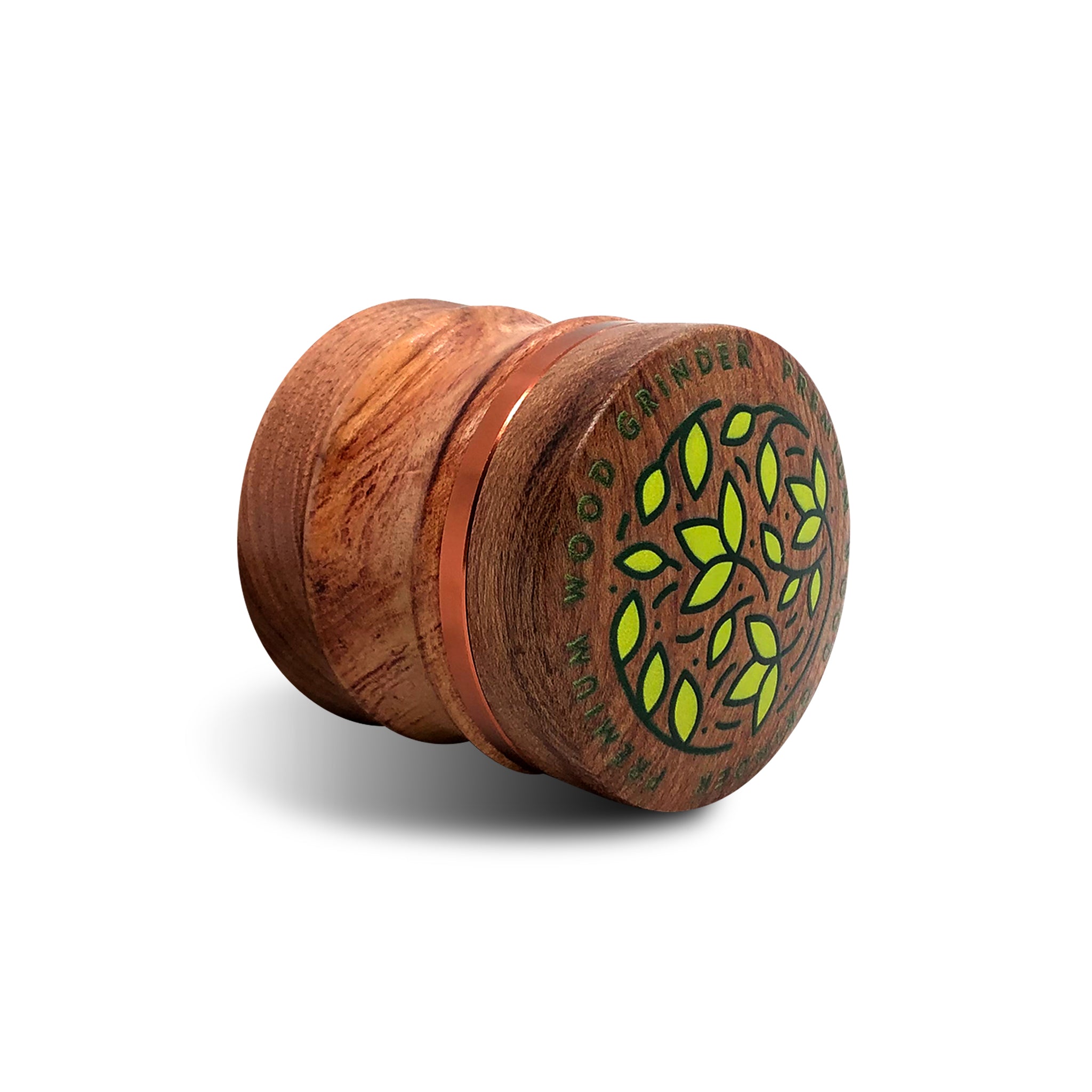 Custom Curved Wood In Rose Gold Metal Grinder