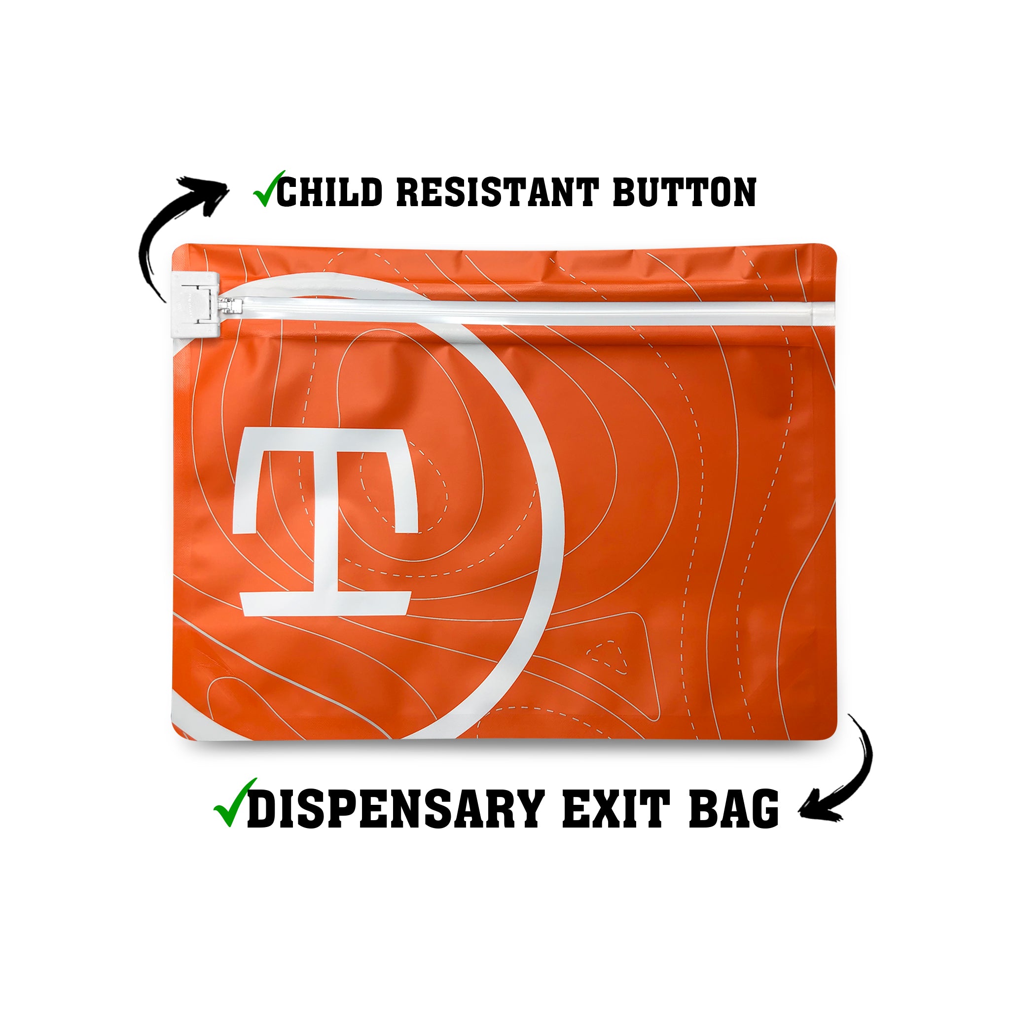 Custom Exit Bag with Male and Female Lock