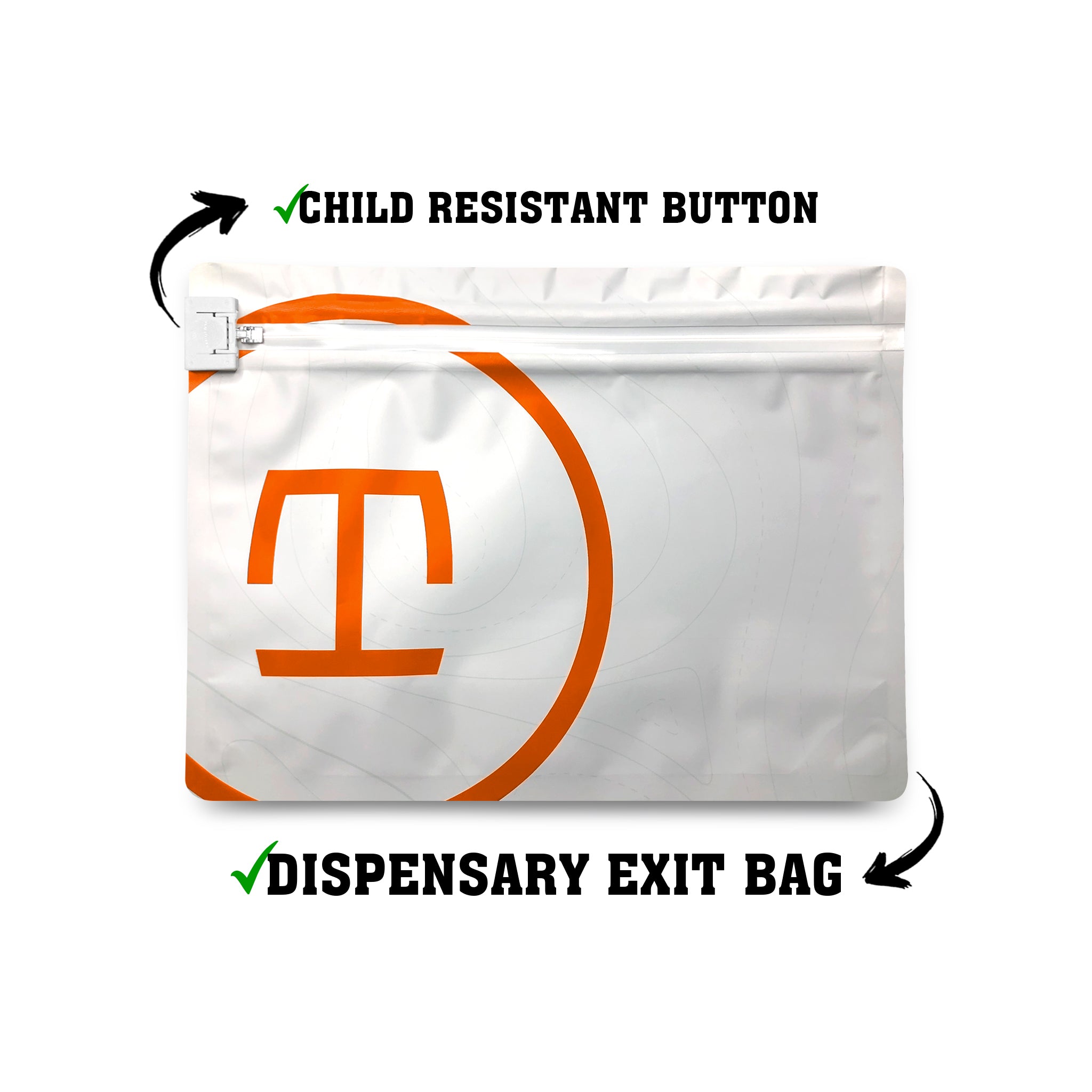 Custom Exit Bag with Male and Female Lock