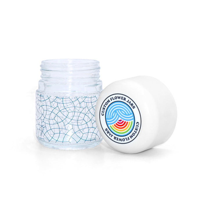 Custom Flower Glass Jars (Curved Lid)