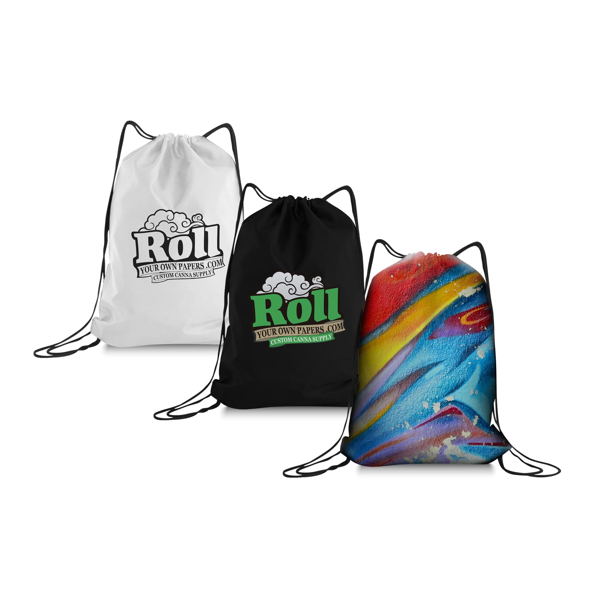 CUSTOM FULL COLOR DRAWSTRING BAGS | Personalized Herb SWAG ...
