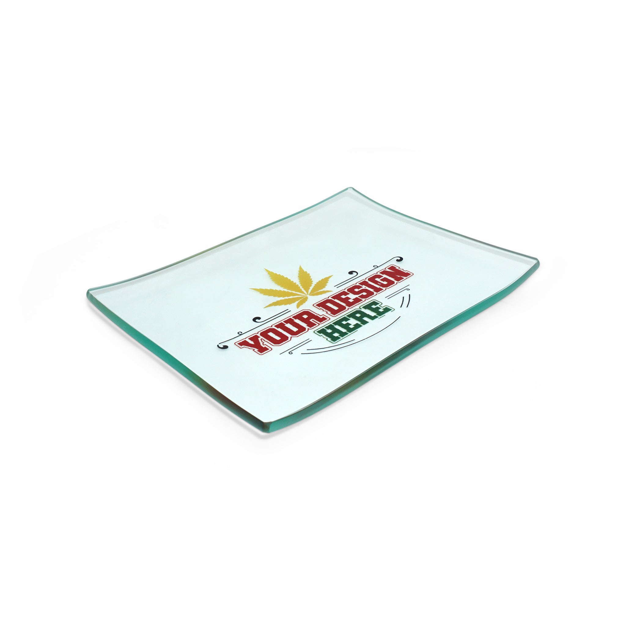 Custom Glass Rolling Tray Logo UV Printing