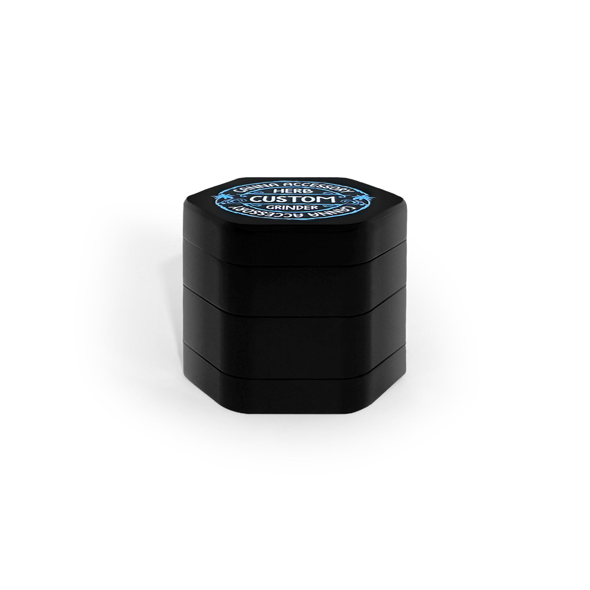 Custom Hexagon Black Grinder (58MM*50MM)