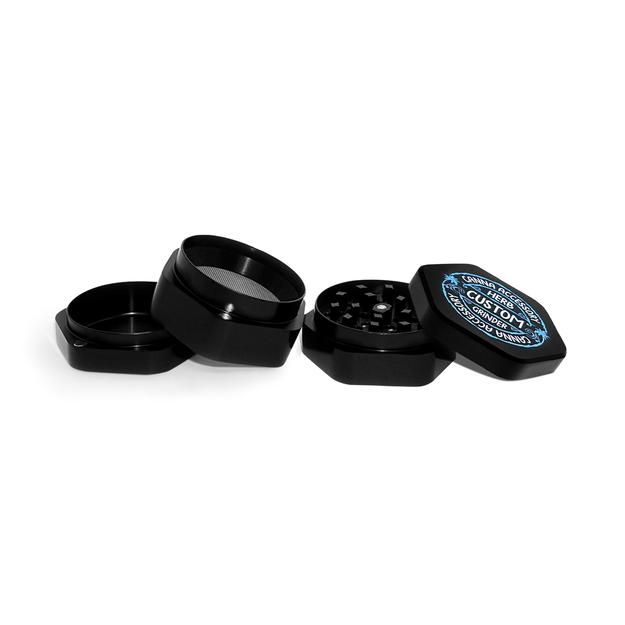 Custom Hexagon Black Grinder (58MM*50MM)