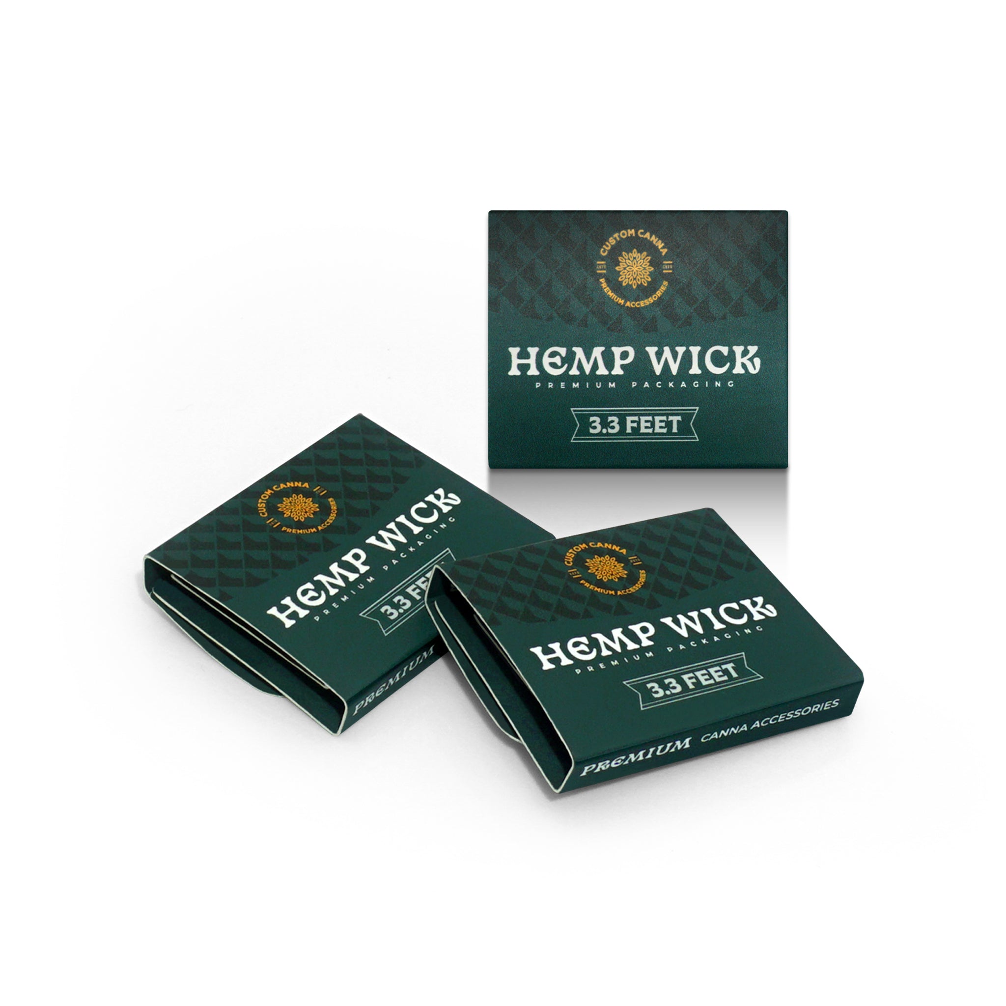 Custom Organic Hemp Beeswax Wick In Flip Top Matchbox Packaging