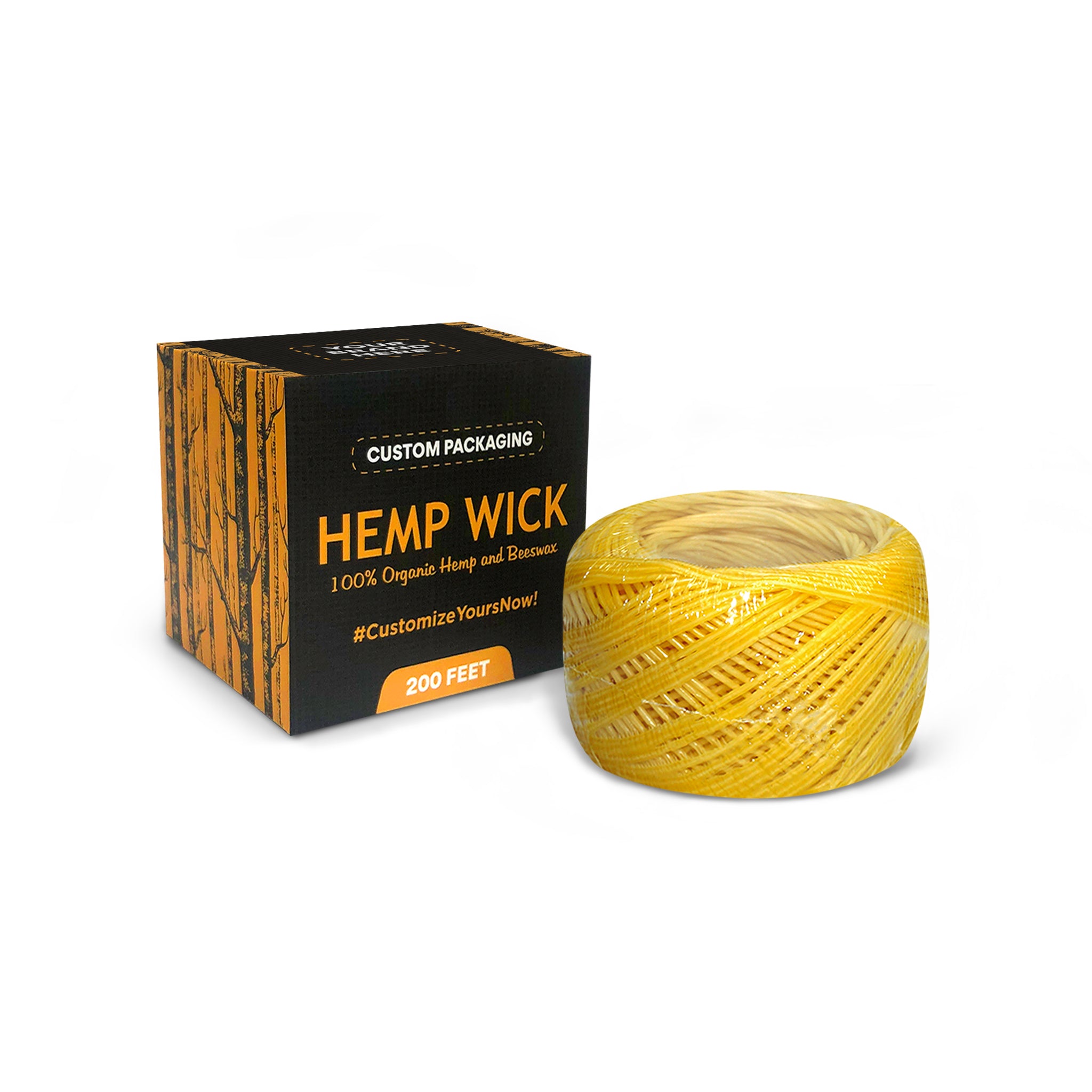 Custom Organic Hemp Beeswax Wick In Box Packaging