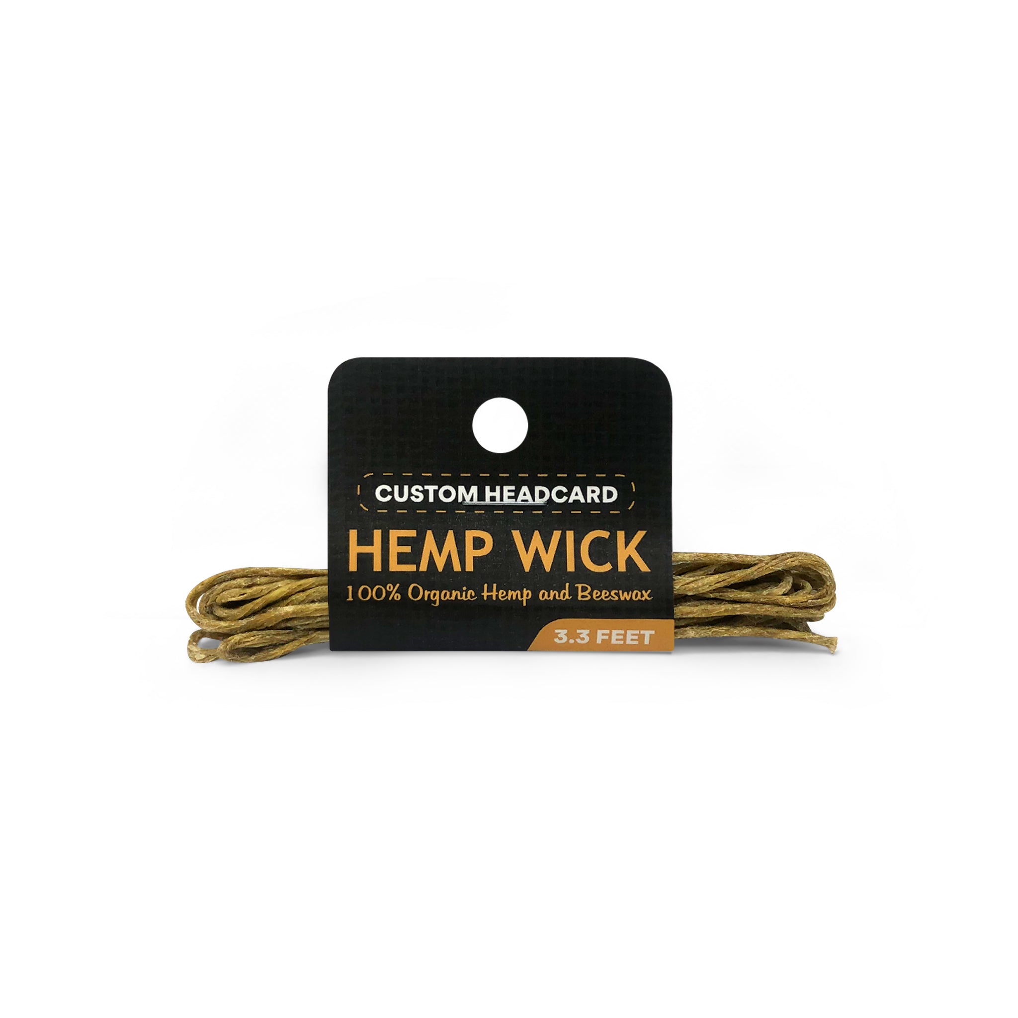 Custom Organic Hemp Beeswax Wick In Header Card Packaging
