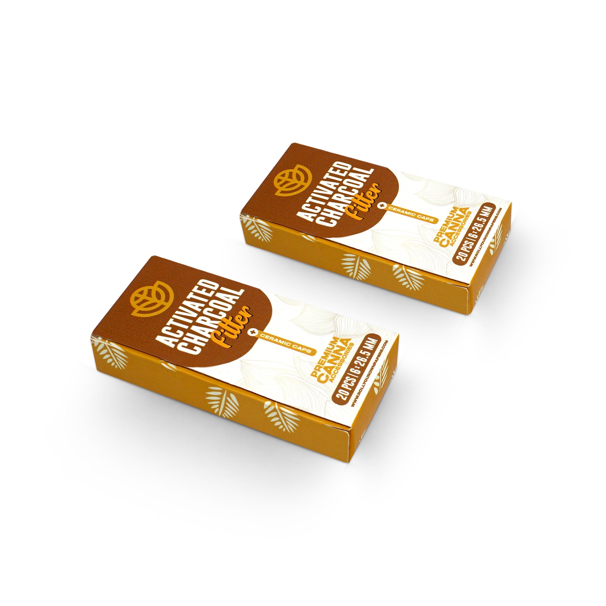 Custom Pre Rolled Activated Charcoal Filters in Flip Top Box Retail Packaging