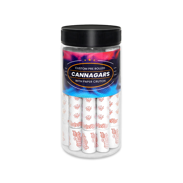 Custom Pre Rolled Cannagars with Paper Crutch (12PK)